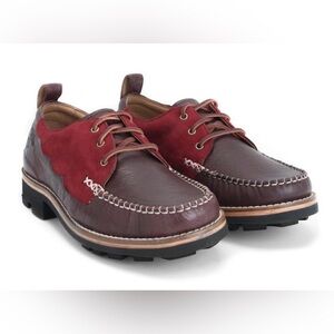 John Fluevog Angel Boat Shoes Little Wing Size 10 Leather Lace Up Chunky loafers